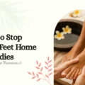 How to Stop Itchy Feet Home Remedies: Causes, Natural Treatments & Prevention 20 Close-up of hands massaging feet surrounded by spa flowers, illustrating home remedies for itchy feet treatment and prevention.