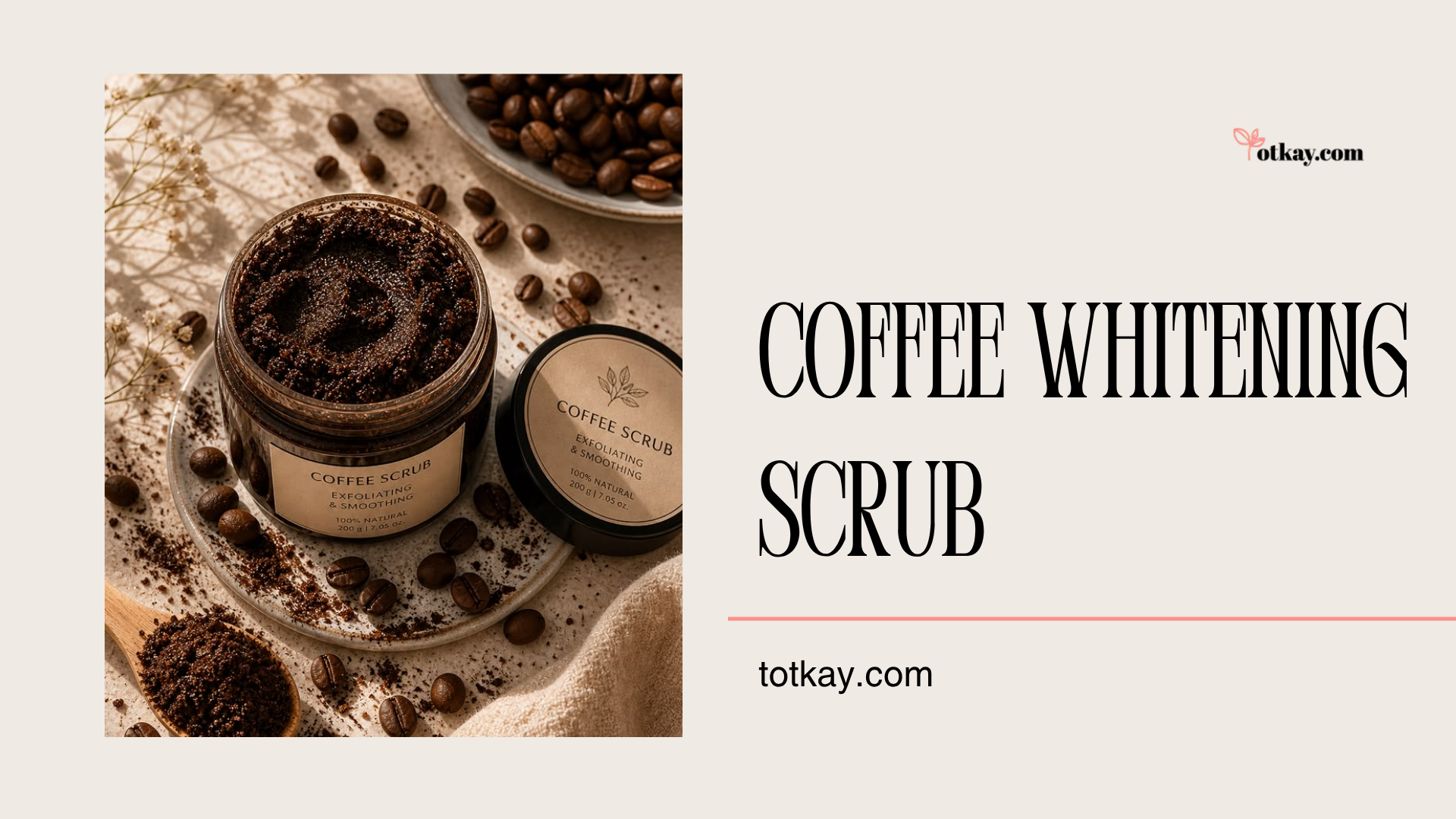 Homemade Whitening Scrub Banany Ke Asaan Tareeqay (2026 Guide) 3 An instructional banner explaining how to make a homemade Whitening Scrub, displaying a clear glass jar of pink rose-infused sugar scrub with a wooden spoon, surrounded by dried pink rose petals.